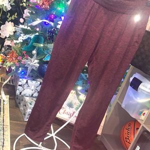super cute red and black jogger pants